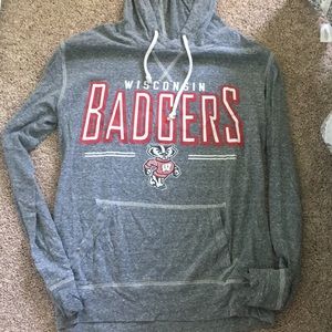 A thin Wisconsin Badger sweatshirt